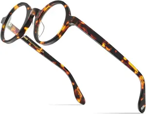 Acetate Men  Round Optical Glasses Frame Spectacles Optical Eyeglasses Zolman