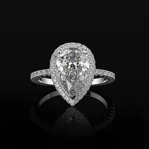 Simple & Classic  Women Ring Shiny Cubic Zircon Wedding  Ring Anniversary Female