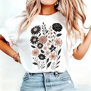 Vintage Pressed Flowers Shirt Botanical Floral Tshirt Boho Cottagecore Tee Wildflowers Floral T Shirt Gift for Gardener
