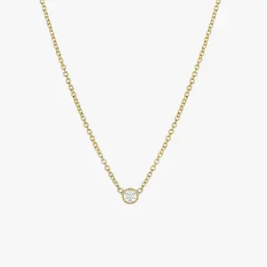 Bezel Solitaire Necklace