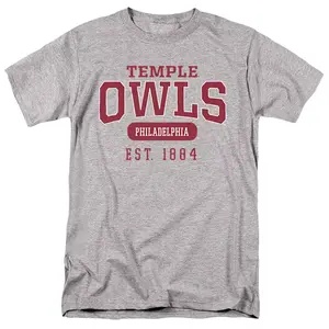 Temple University Adult T-Shirt Circle Logo, Temple University Gift, University Adult T-Shirt Est. Date
