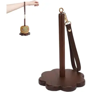 Portable Wrist Yarn Holder for Crocheting and Knitting Wooden Yarn Ball Minder with Leather Strap Yarn Spinner Stand for Yarn Storage and Organizer Crochet Accessories for Beginners and Experts