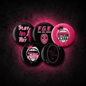 Bundle of 5 Scream Kween Buttons