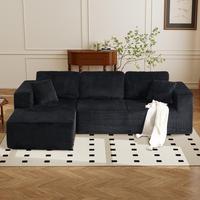 Black( Right-arm 2-seater + Left-arm chaise)