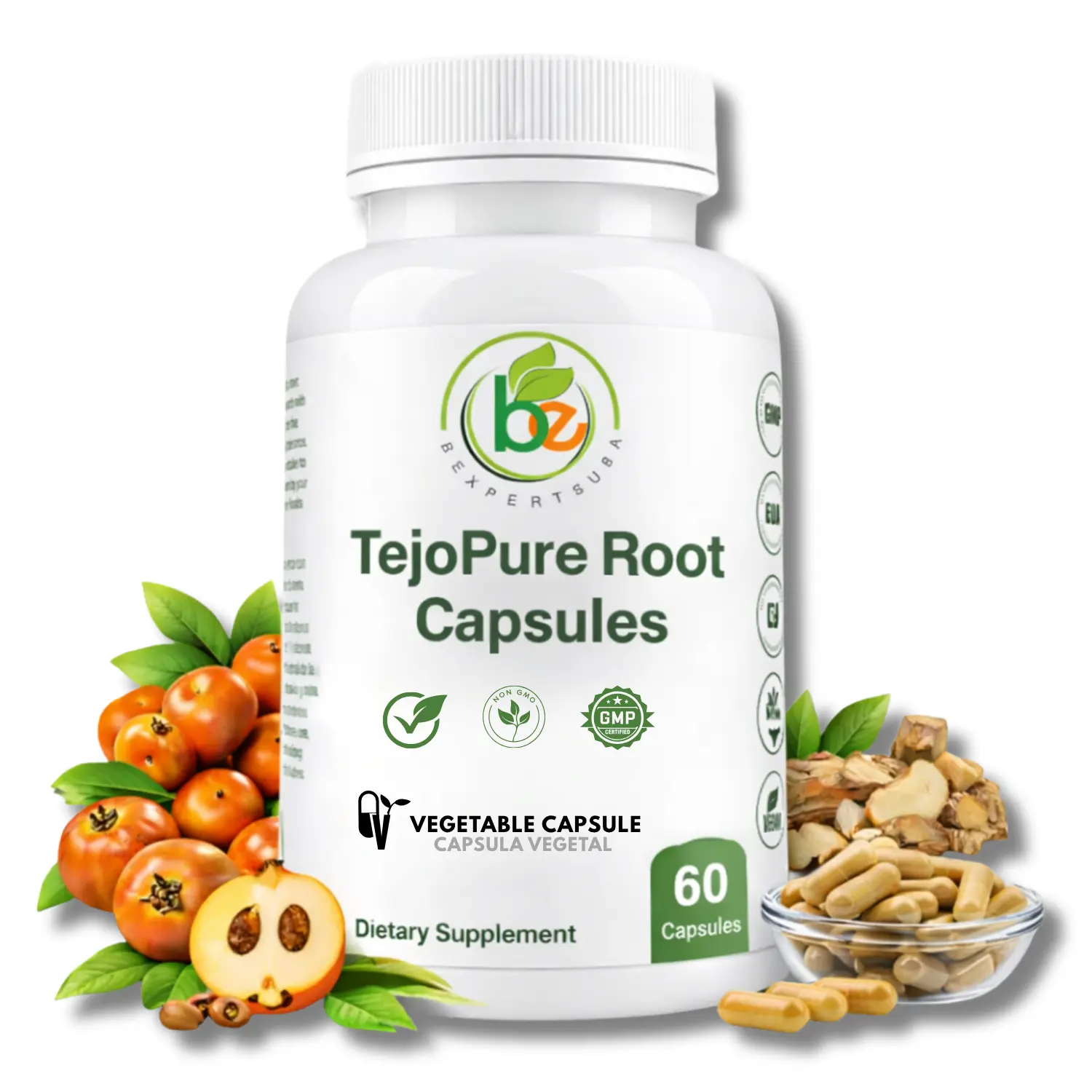 Beauty Experts Tejo Pure Root Capsules – 60 Capsules – Natural Plant-Based Dietary Supplement for Metabolic Balance & Digestive Wellness Detoxing – 100% Pure Botanical Root Extract Detox – Non-GMO & Vegan Formula