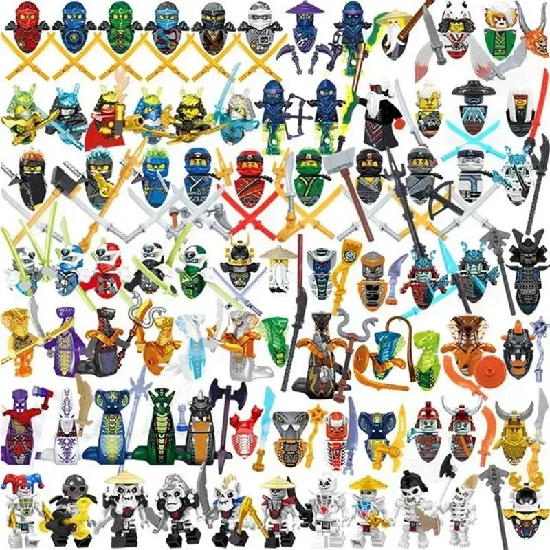 Ninja Anime 4CM Characters Mini Figure Building Block Toys Doll Model Figures Kids Boy Birthday Gifts Compatible With Legoinglys