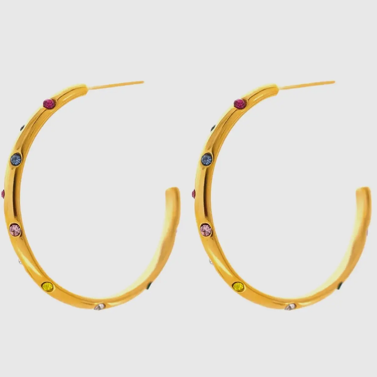Lauren Kenzie Rainbow Hoops Earrings