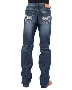Stetson Men's 1520 Standard Fit Straight Jeans - 11-004-1520-4065 Bu