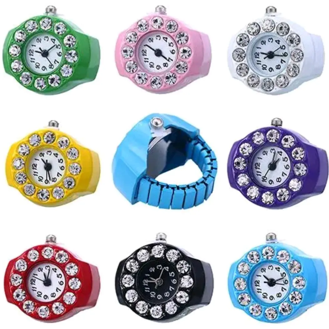 Ring Watch, Fashion Ring, Rhinestone Ring, Fashion Accessories