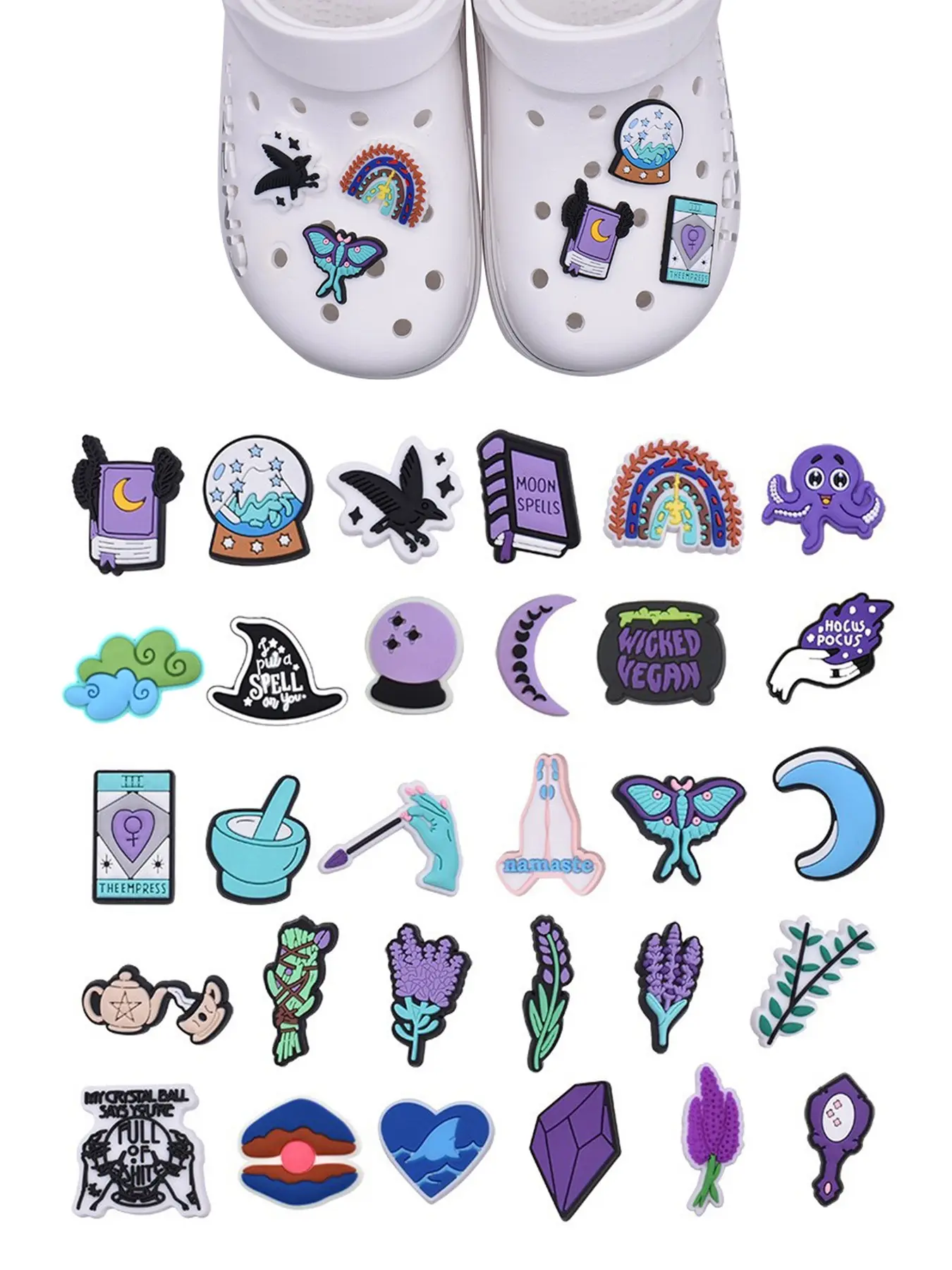 Witch PVC Cartoon DIY Shoe Buckles, Cute Shoe Charms, Decorative Sandals for Family Gatherings, Christmas Parties, Birthday Gifts, Cute Shoe Decorations