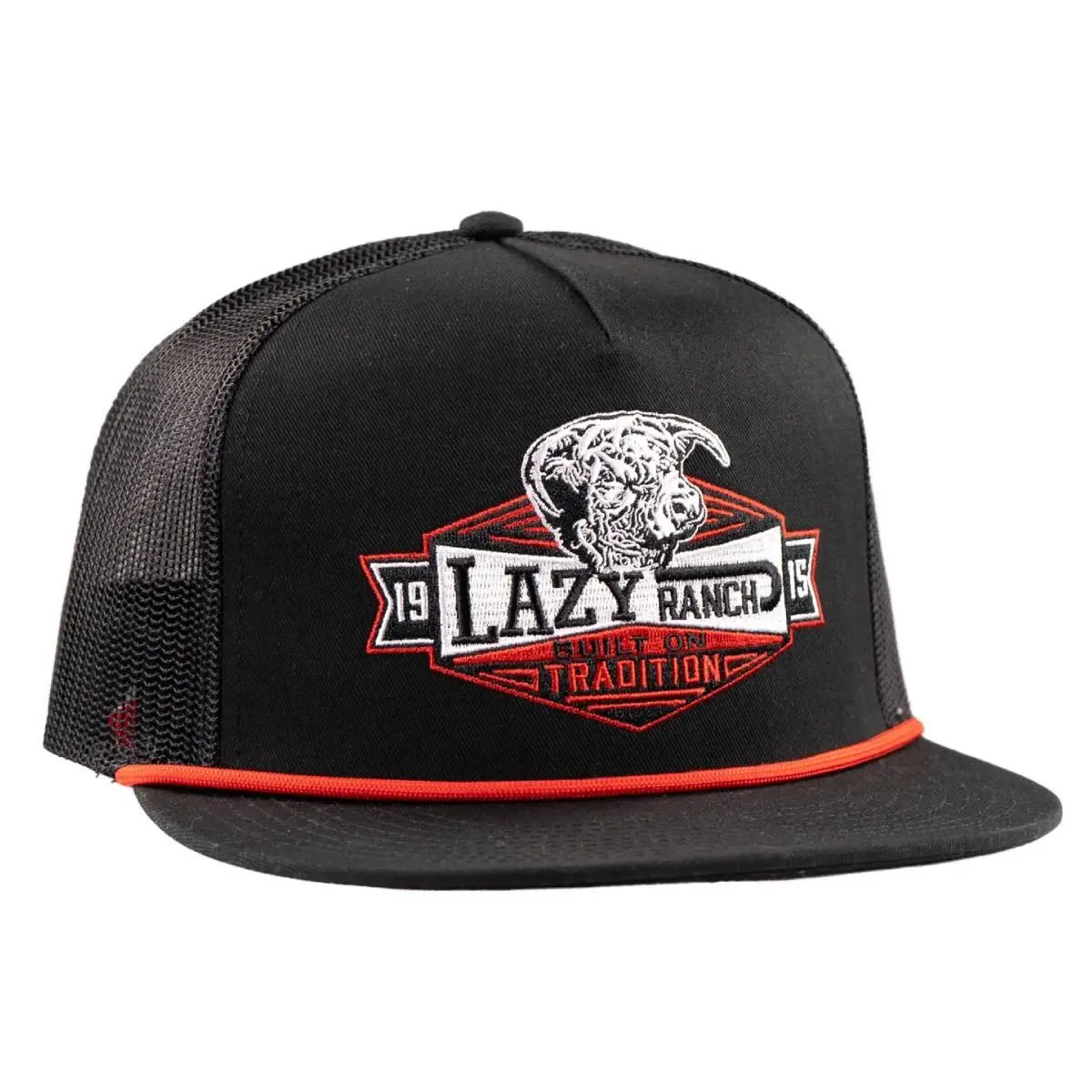 Lazy J Ranch Wear Unisex Domino Black Mesh Back Snapback Hat