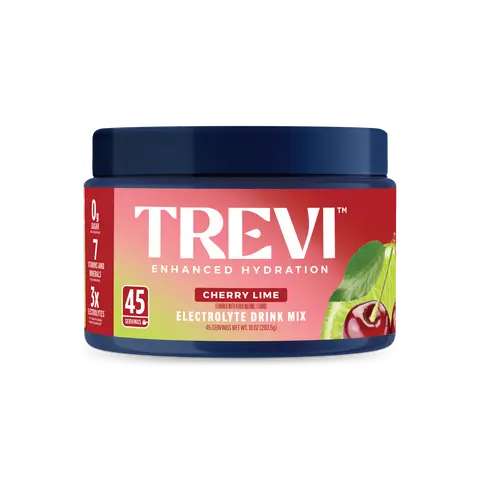 Trevi Sugar Free Cherry Lime Electrolyte Drink Mix – 45 Serving Tub | 0g Sugar, Non-GMO, 7 Vitamins & Minerals, 6 Electrolytes, Energy Hydration Drink Mix, Made in USA