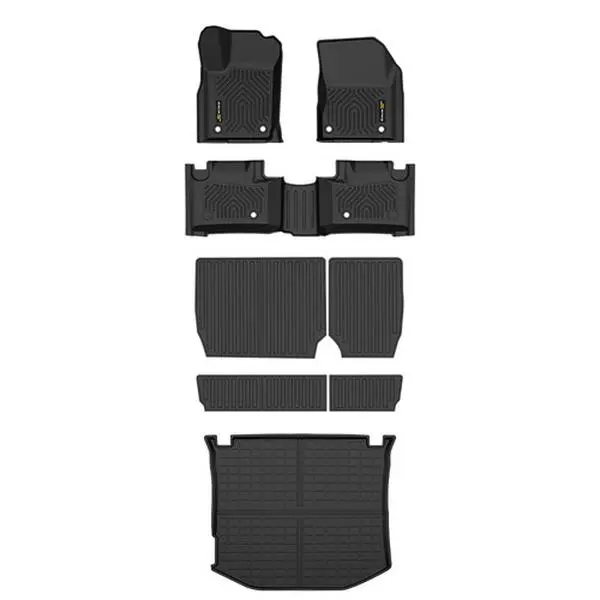 G-PLUS Vehicle-Specific TPE Anti-Skid Floor Mats & Cargo Liner, Vehicle-Specific Fit for 2011-2021 Jeep Grand Cherokee, All-Weather Waterproof Seat Back Protectors