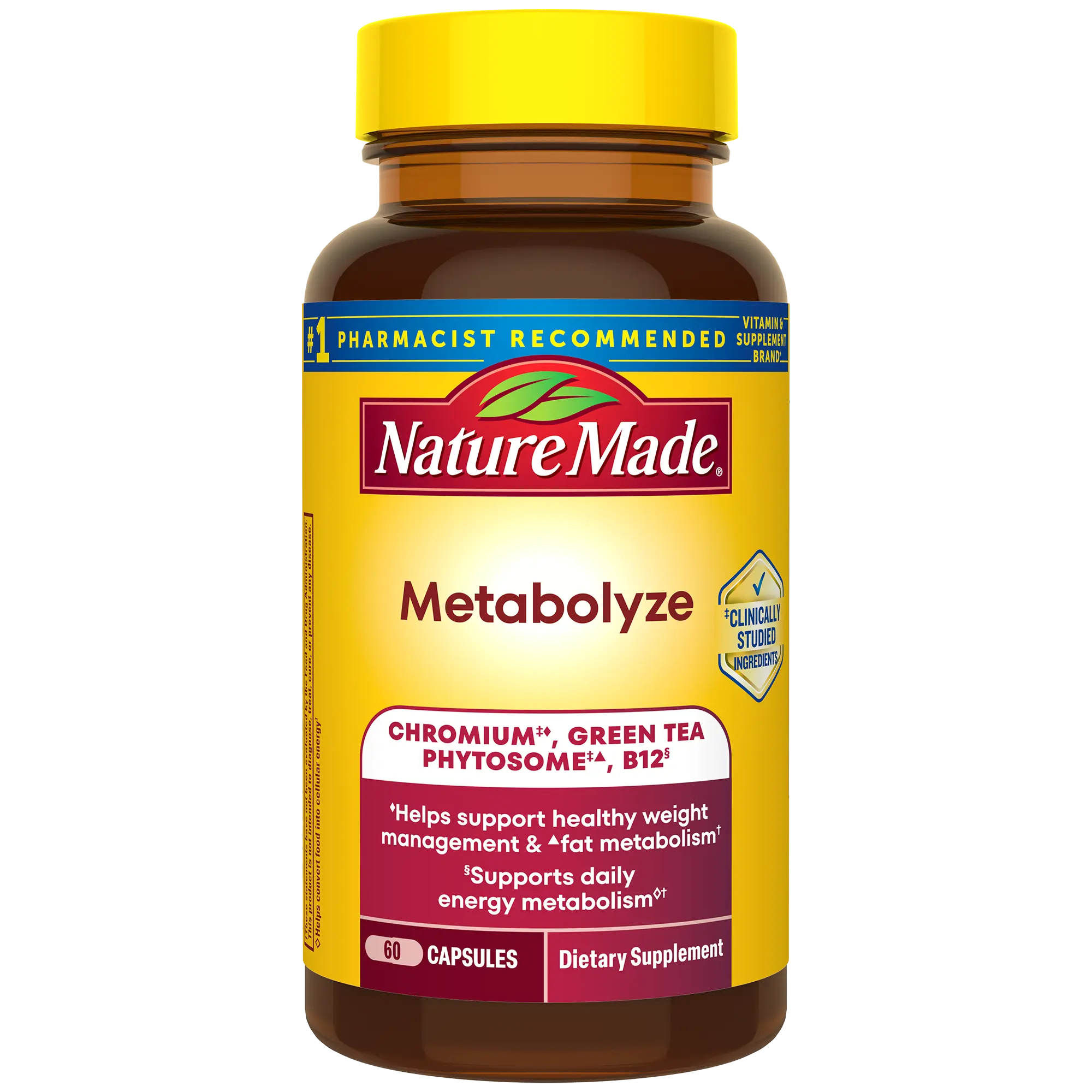Metabolyze Capsules With Chromium, Green Tea Phytosome & B12