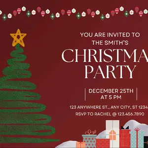 Customizable Christmas Cards ad P a ty Invitations for at home printing or contact for details to customize and ship directly to you