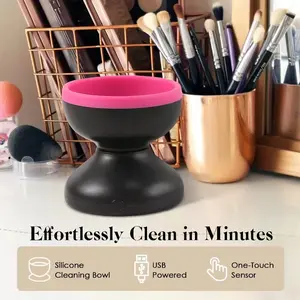 Portable USB Makeup Brush Cleaner Machine Silicone Electric Cosmetic Brushes Clean Dryer Tool Automatic Wash Makeup Tools HMQ beauty Cleansing