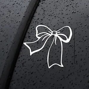 Coquette Bow Ribbon Decal/Sticker for Car Truck SUV Home Decor Cell Phone Laptop Tumbler Accessories Driving vinyl Waterproof Car Sticker Decal