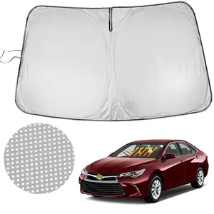 Custom Fit Windshield Sun Shade for Toyota Camry 2007-2026, Full Coverage Foldable Sun Visor, 240T 5-Layer Fabric, 99% UV Rays Blocking, Heat Insulation Protector, Keep Car Interior Cool Automotive Accessories