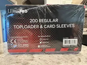 Ultra Pro Regular Toploaders 35pt - 1 Pack of 200, 200 Total Toploaders with Penny Sleeves