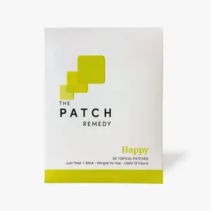 The Patch Remedy Happy | 30 Mood-Boosting Patches for Stress, Anxiety & Relaxation | 5-HTP, L-Theanine & Vitamins