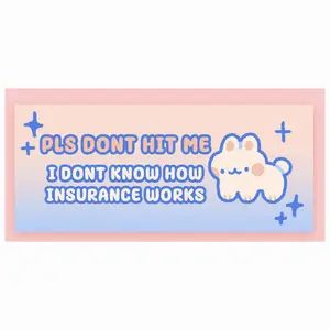 Cute Rabbit Pattern Car Sticker, Waterproof Vinyl Bumper Sticker, Funny Anime Car Decals for Car, Auto, Motorcar, Window, Trucks, Laptop, Home Decor, Sticker For Cars, Car Decorative Sticker