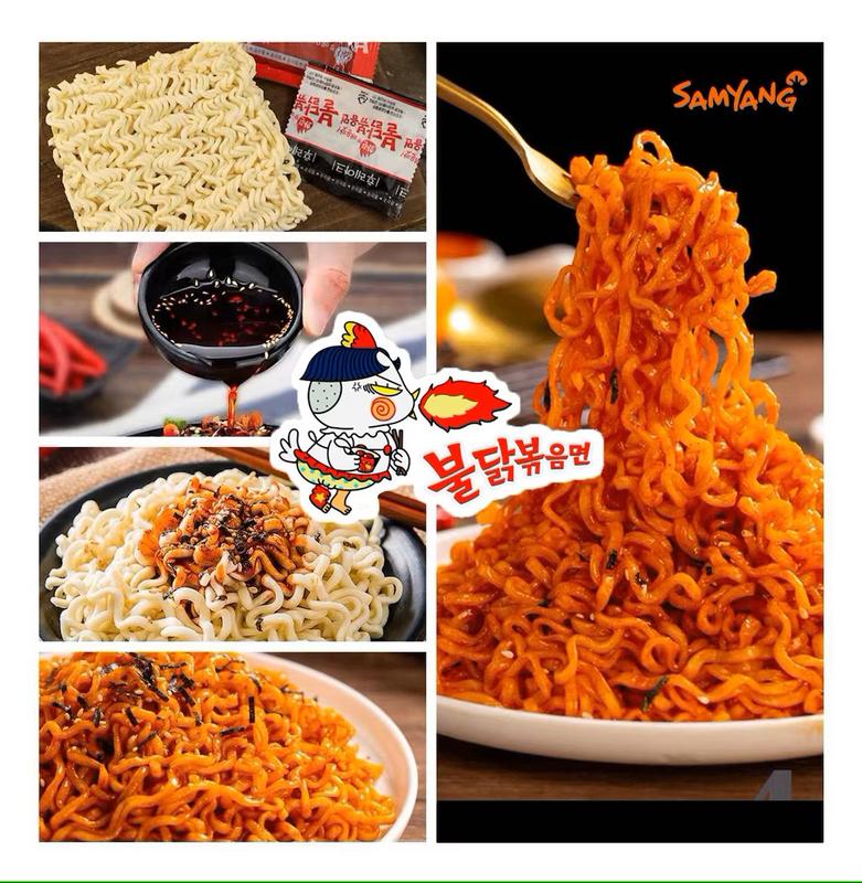 Samyang Korean Spicy Buldak Ramen Noodle Variety Pack of 5 & 10 & 14 Instant Food