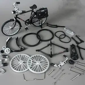 DIY Retro Bicycle Model - Nostalgic Alloy Assembled Toy Ornament
