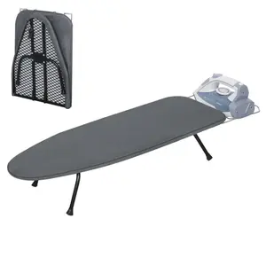 PrimPick Metal Mesh Panel Tabletop Ironing Board | Foldable Iron Board | Duty Small Iron Board with Heat Resistant Cover and 100% Cotton 8mm Thicken Pad | 31.5"x11.8"x6.2" | Home