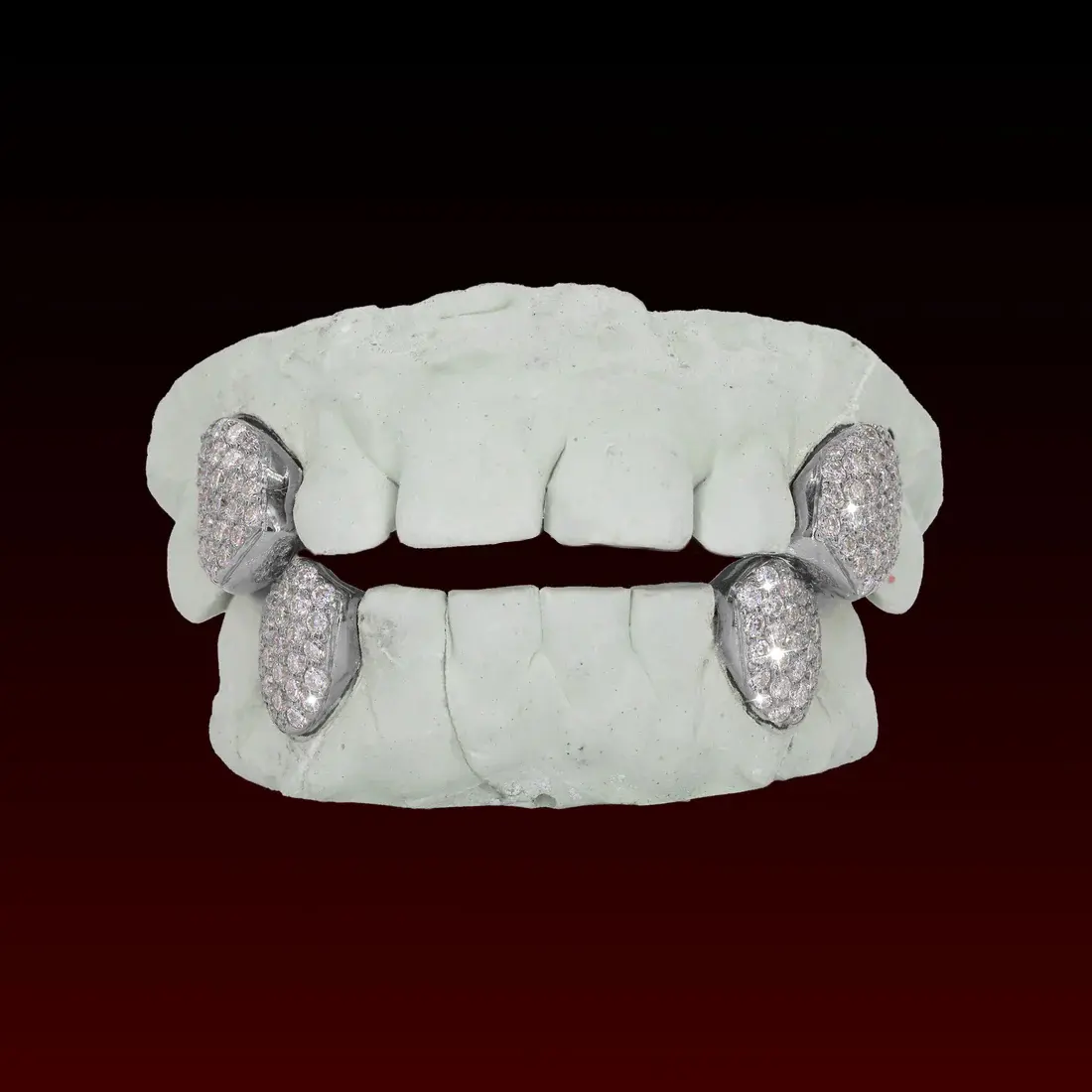 GBT Singer Fang Shape Custom Moissanite Cut Grillz, Top + Bottom Teeth Jewelry Accessory for Daily Wear