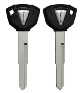 set of 2 KW15-P Kawasaki Motorcycle Key - Plastic Head