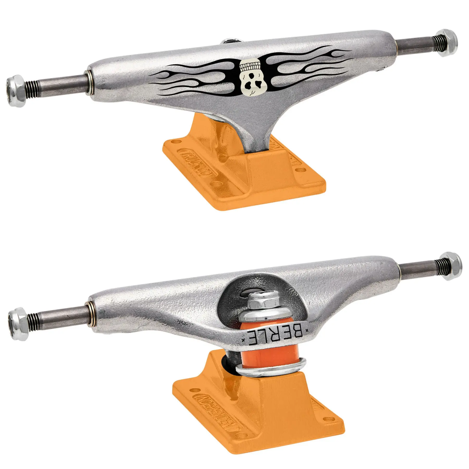 Independent Skateboard Trucks Stage 11 Berle Skull Silver/Orange 149 (8.5")
