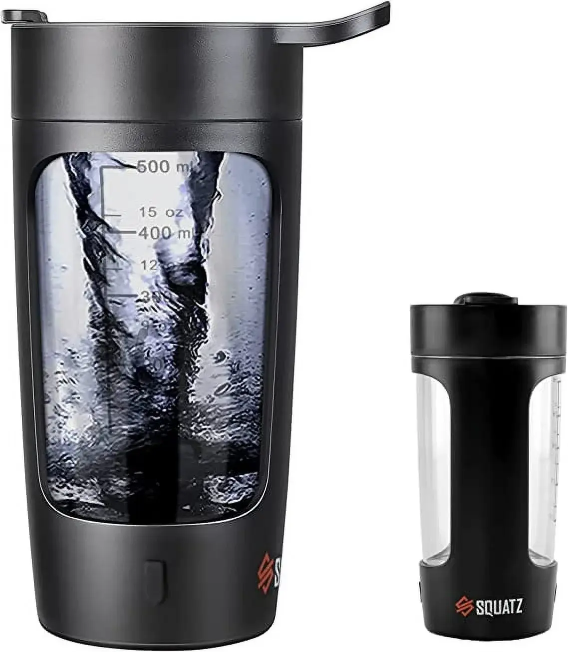 SQUATZ 22oz Self-Mixing Electric Shaker Bottle, Portable Protein Shake Blender with USB Rechargeable Motor, Automatic Drink Mixer for Gym & Fitness