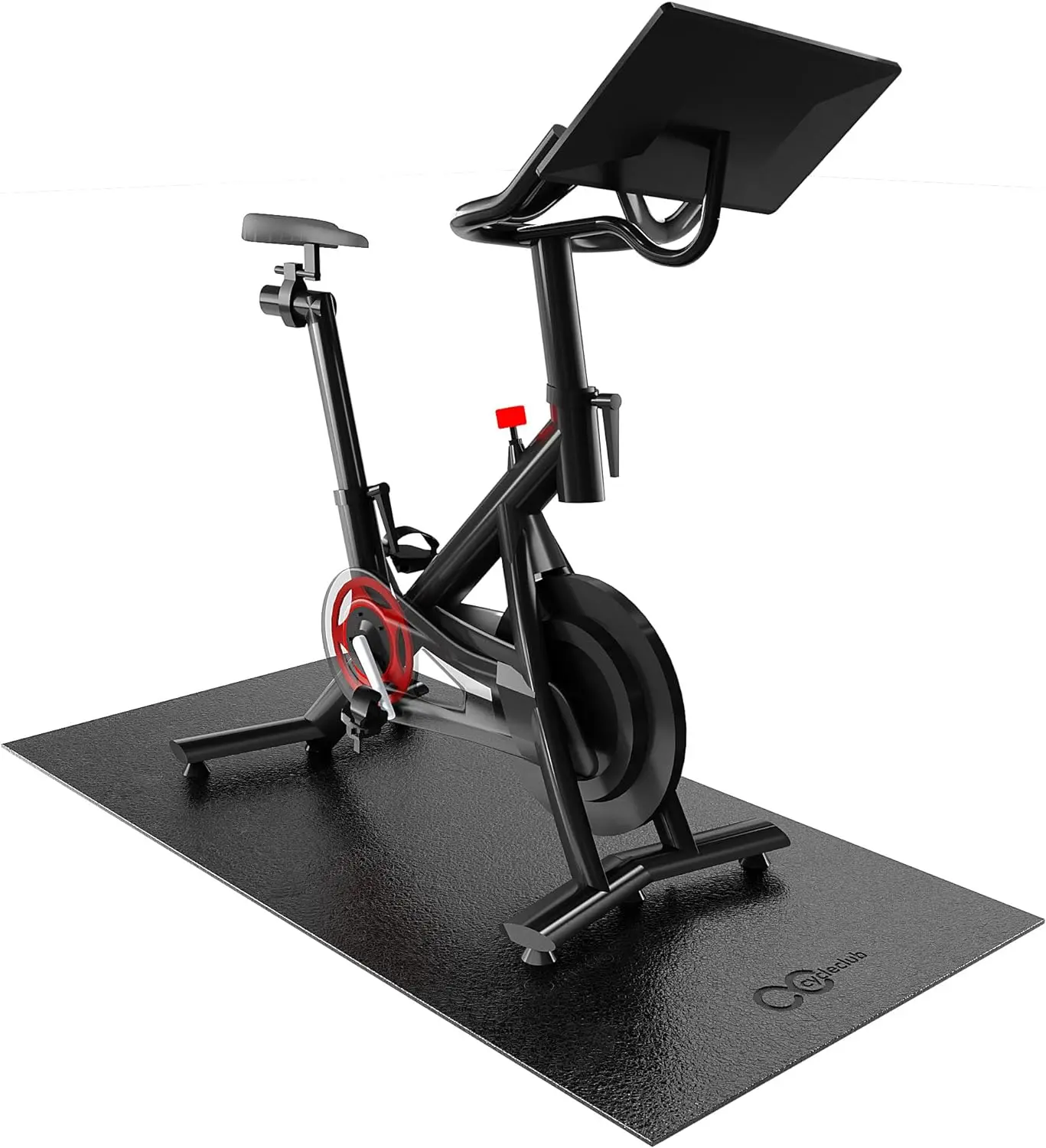 Bike Mat Compatible with Peloton Bike,Elliptical,Treadmill Mat, 6Mm Thick, under Exercise Bike Trainer Pad for Indoor Stationary Spin Bike Gym Equipment Hardwood Floor Carpet Protector Cycleclub