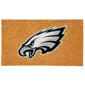 Evergreen 28"x16" Outdoor Entryway Coir Mat with NFL Team Logo