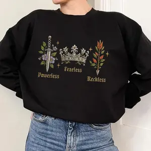Embroidered Powerless Bookish Sweatshirt, Kai Azer I Love You Embroidered Shirt, Fearless Fan Shirt, Gift for Bookworms, Romantic Quotes