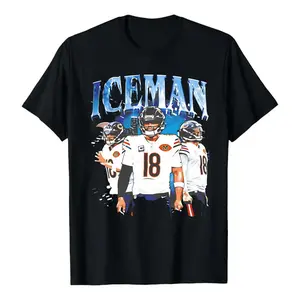 Unisex Caleb Williams Bears Iceman Signature Graphic T-shirt,  Football Lover Tee, Team Fan Gift Merch
