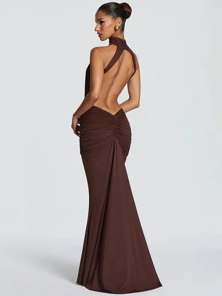 turtleneck backless dress BACKLESS TURTLENECK DRESS