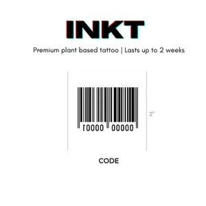 Barcode Tattoo 2 Week Tattoo Semi permanent Tattoo Vegan Tattoo Temporary Tattoo Edgy Tattoo Cool Tattoo Abstract Tattoo Festival Tattoo Realistic Tattoo Code Tattoo Gift Glossy