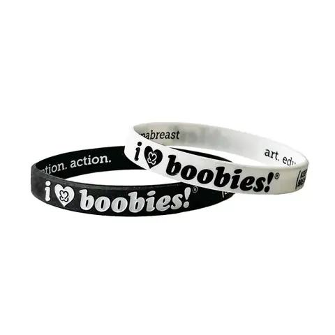 i love boobies! Mini Bracelet Pack - Throwback (Black and White)