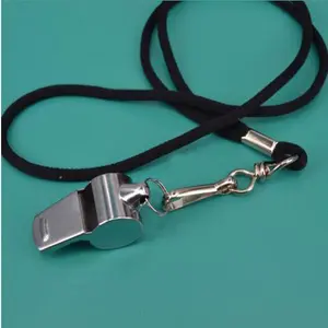Yokoma Metal Referee Whistle. Made of sturdy durable metal, comes with a free black lanyard. perfect for referees, coaches and outdoor activities.