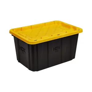 27 Gal. Tough Storage Tote in Black and Yellow 27 Gal. Tough Storage Tote in Black and Yellow