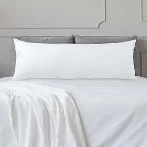 Elegant Comfort Long Full Body Pillow Insert Poly-Cotton Shell Siliconized Fiber Filling