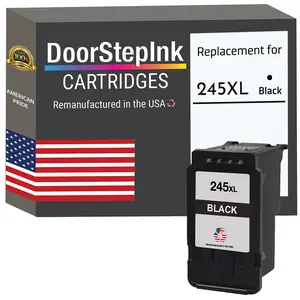 DoorStepInk Brand for Canon PG-245XL Black High Yield Remanufactured in the USA Ink Cartridges