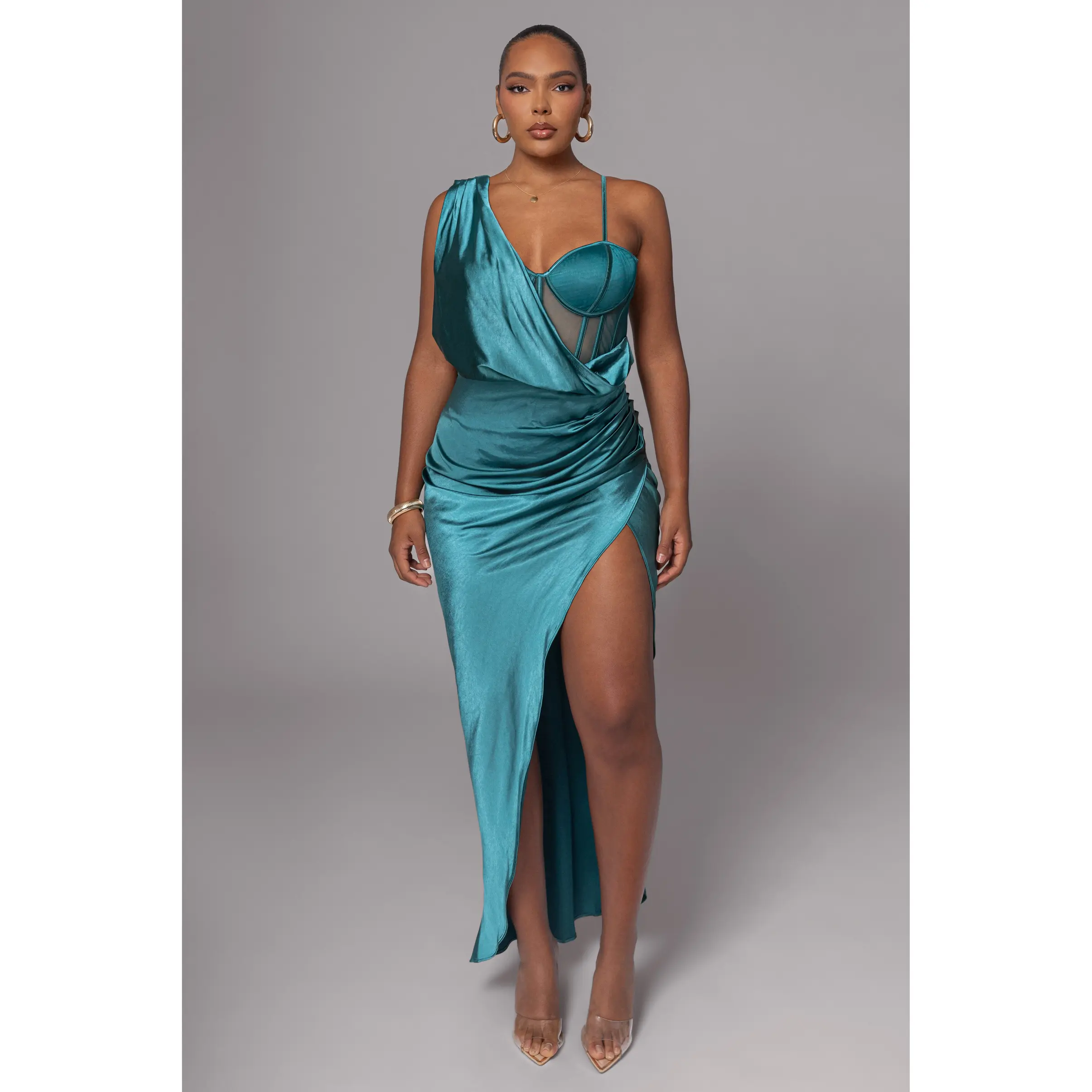 Emerald Green Anastacia Drape Maxi Dress - TikTok Shop