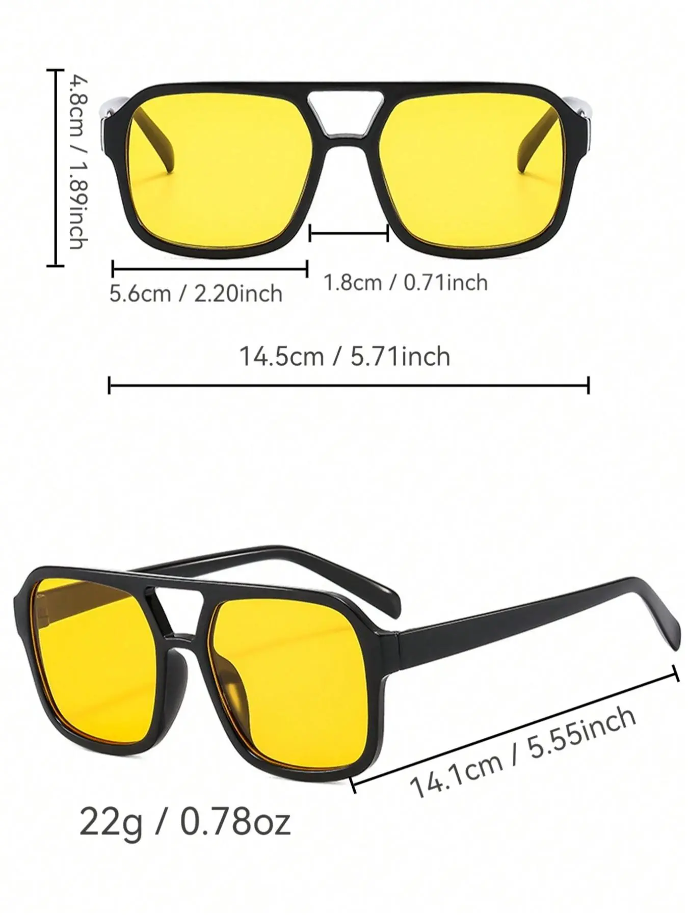 Stylish Yellow / Tan Plastix Glasses - BRAND NEW - Dark Lense Amazon.com: Global Vision New Attitude glasses eye wear  main image 2