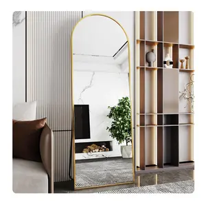 AUYHM nanoglass Arch Mirror Full LengthGold Mirror Full Length 71"x26"Standing Mirror Full LengthFull Body Mirror for BedroomLarge Mirror(Gold)