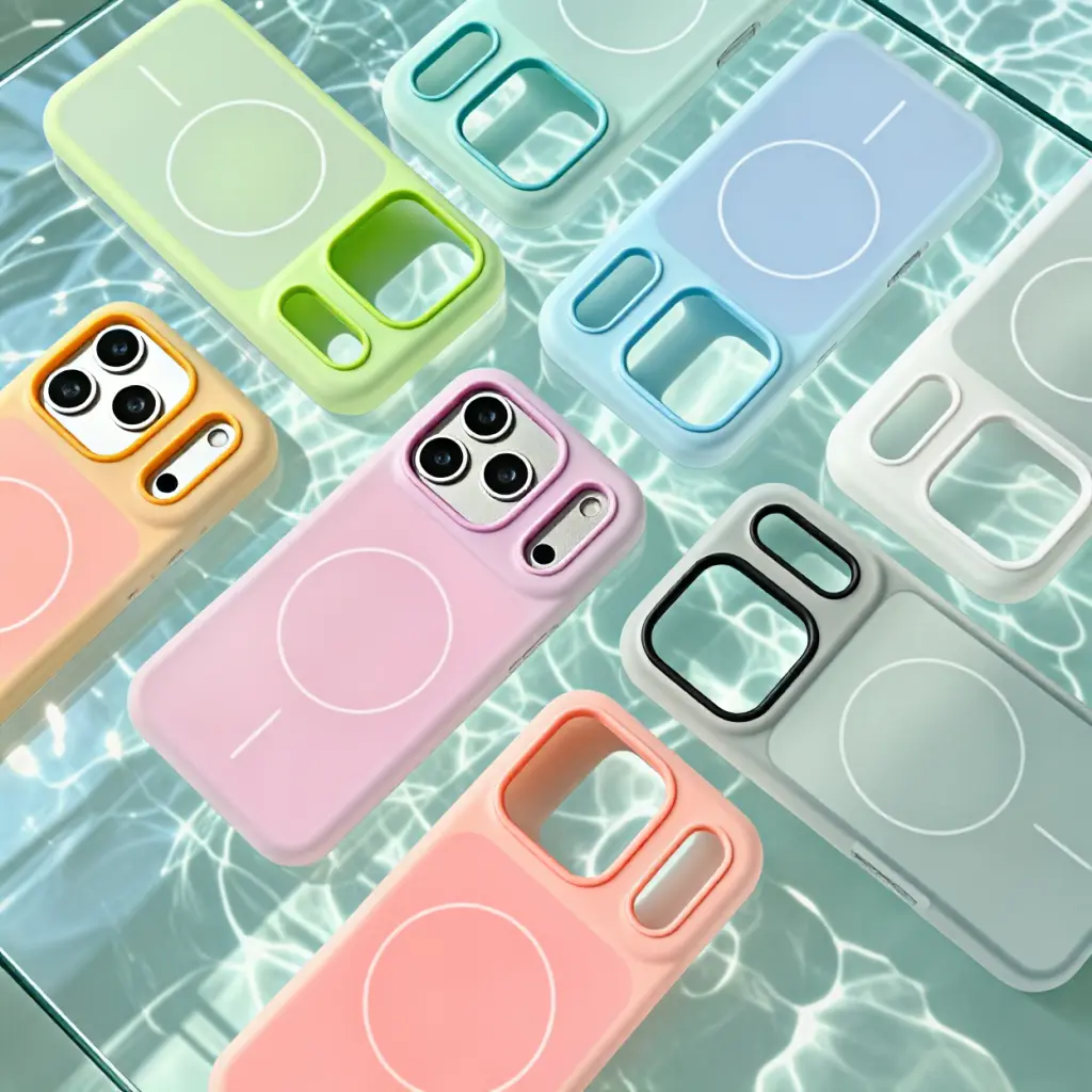 Luxury Magnetic Jelly Case for iPhone 11-17 Pro Max,  TPU Shockproof Protective , Slim Anti-Drop  Case liquid  soft  case clear silicone cover phone accessory candy color-blocking pc