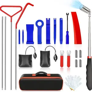 Car Unlock tool set, Car Repair Tool Kit Portable Automotive Tool Set 24 PCS with Carrying Bag for Cars & Trucks Universal Car