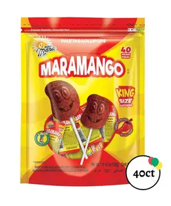 Dulce Mara Maramango King Size Lollipop Hot Chili Covered 40 pcs