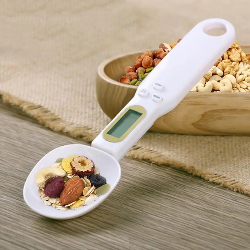 LCD Digital Kitchen Spoon Scale, Electronic Food Weight Measuring Tool for Coffee, Tea, Sugar